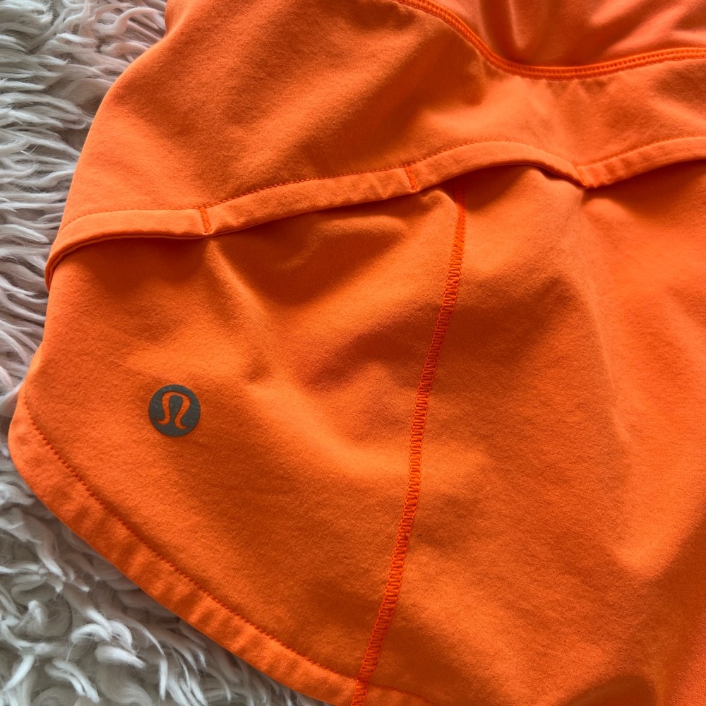 Orange Lululemon Speed Up Low-Rise Lined Short 2.5" - Picture 4 of 8